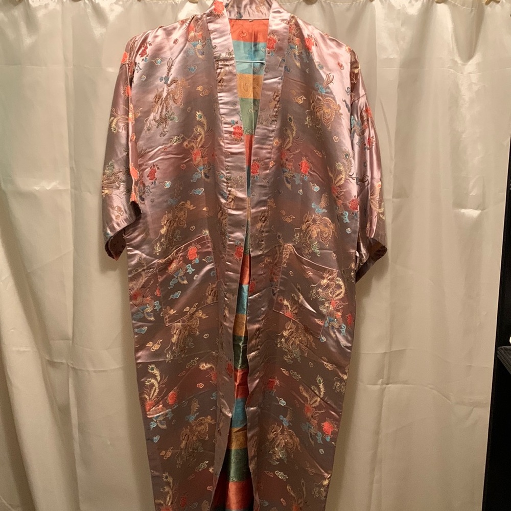 Beautiful, colorful, soft, full length, M/L kimono